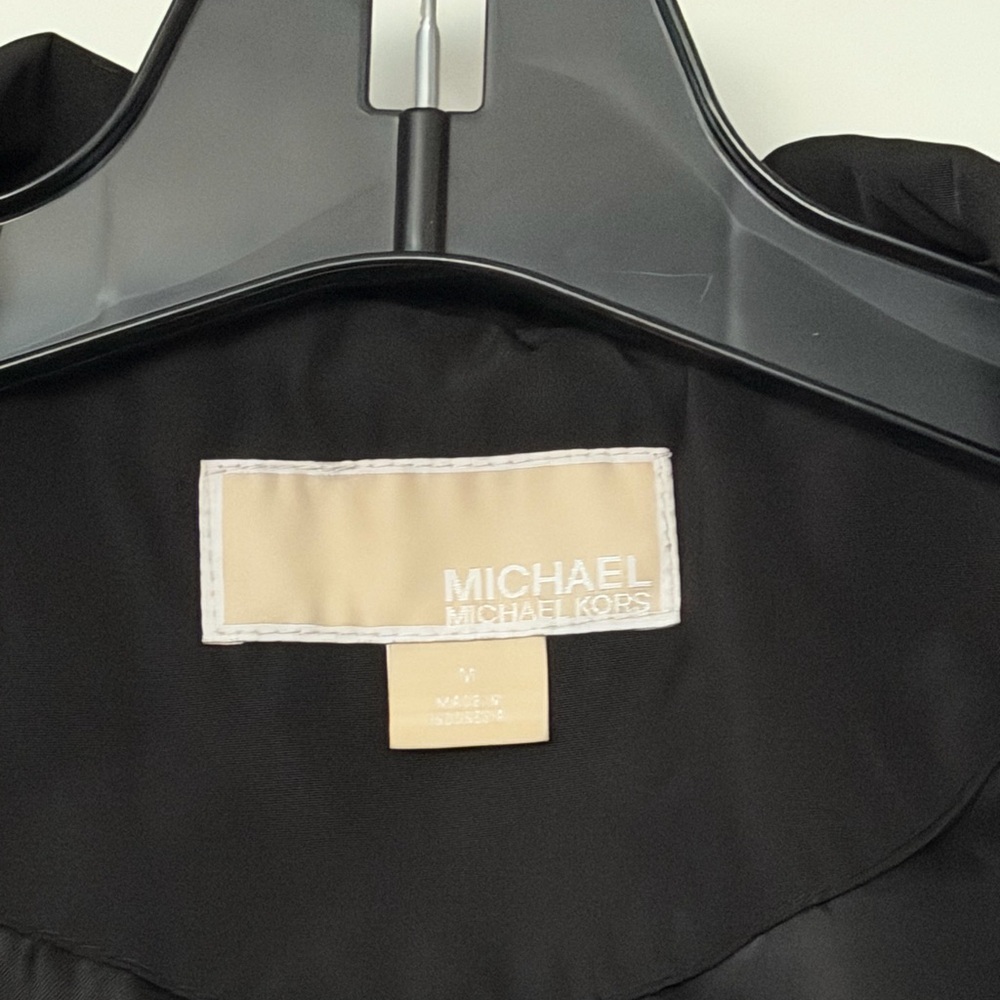 Michael Kors Black Utility Rain Jacket - Picture 3 of 4